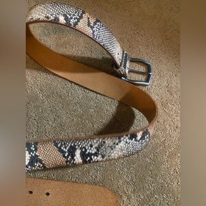 Women’s Leather Snakeskin Belt Large Good Works